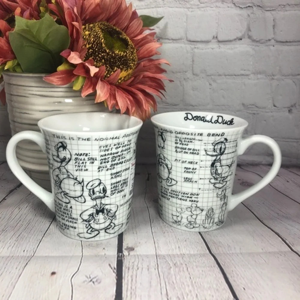 Sketch Donald Duck mugs